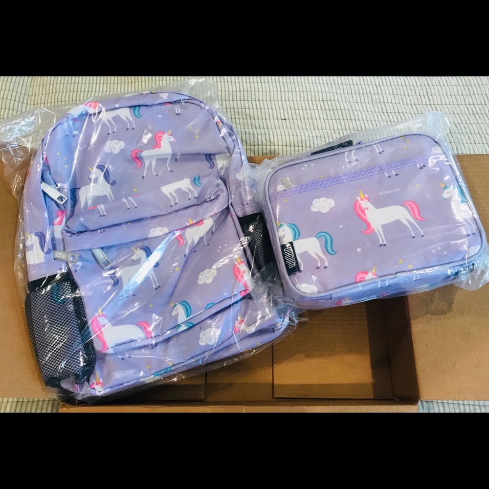 Wildkin Olive Kids Backpack and Lunchbox Set